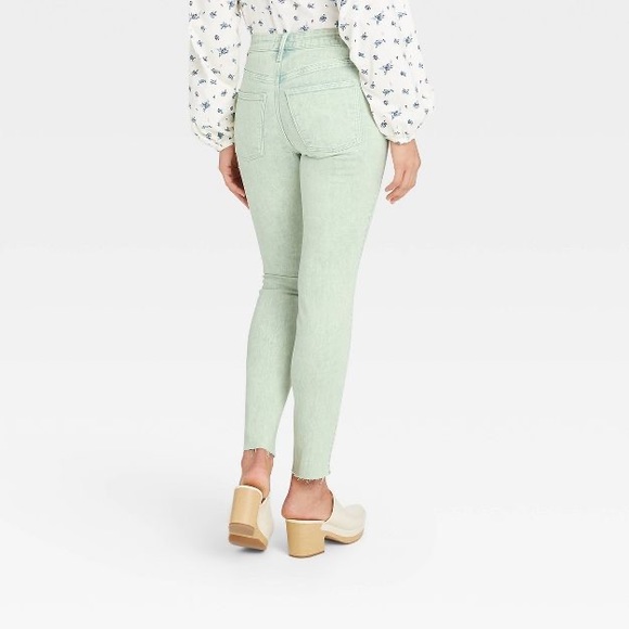 Universal Thread™ Women's High-Rise Skinny Jeans - Mint Green - Picture 3 of 4